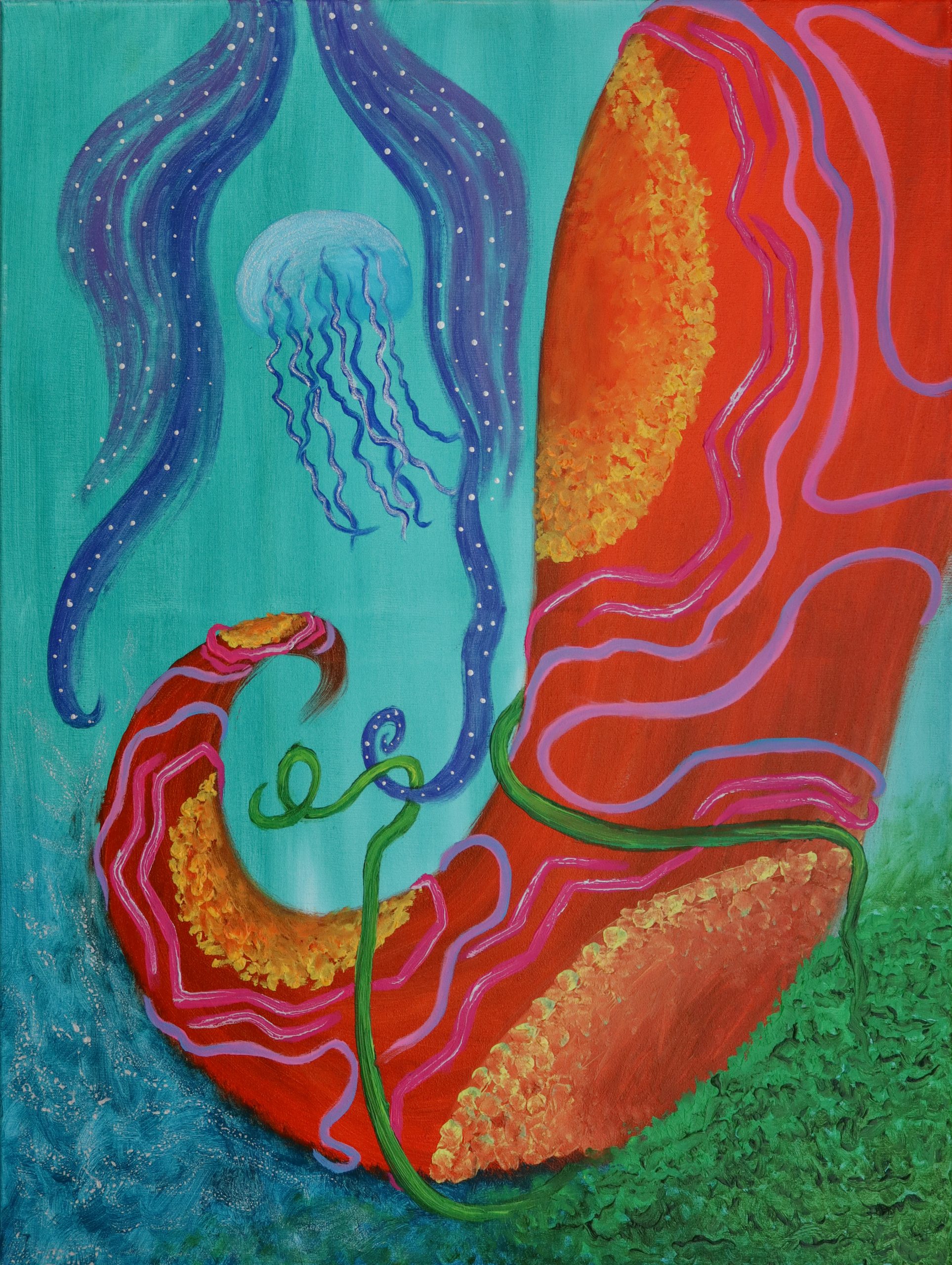 You are currently viewing Świat podwodny | olej na płótnie | 60x80cm
