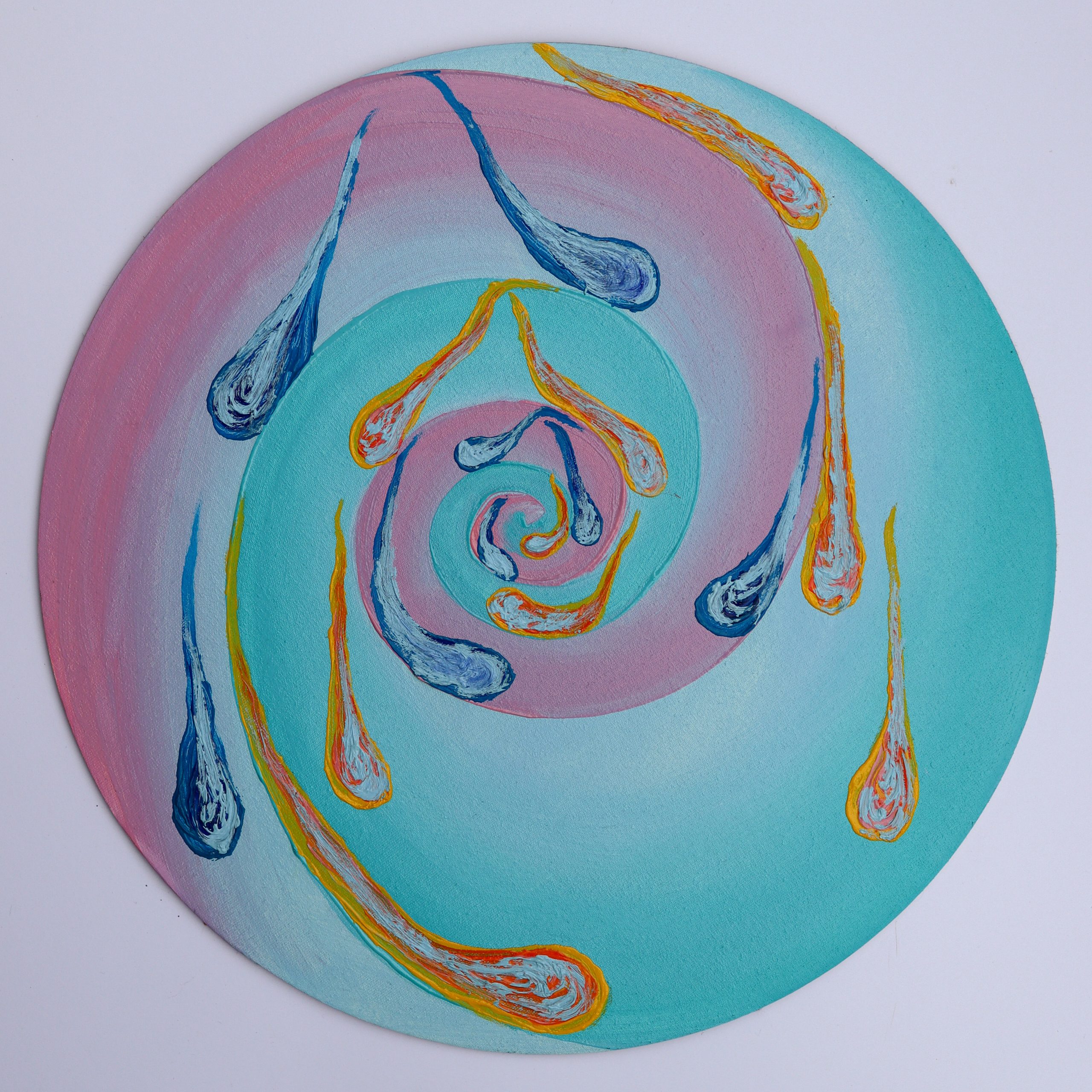 You are currently viewing Spirala | olej na desce| 40x40cm