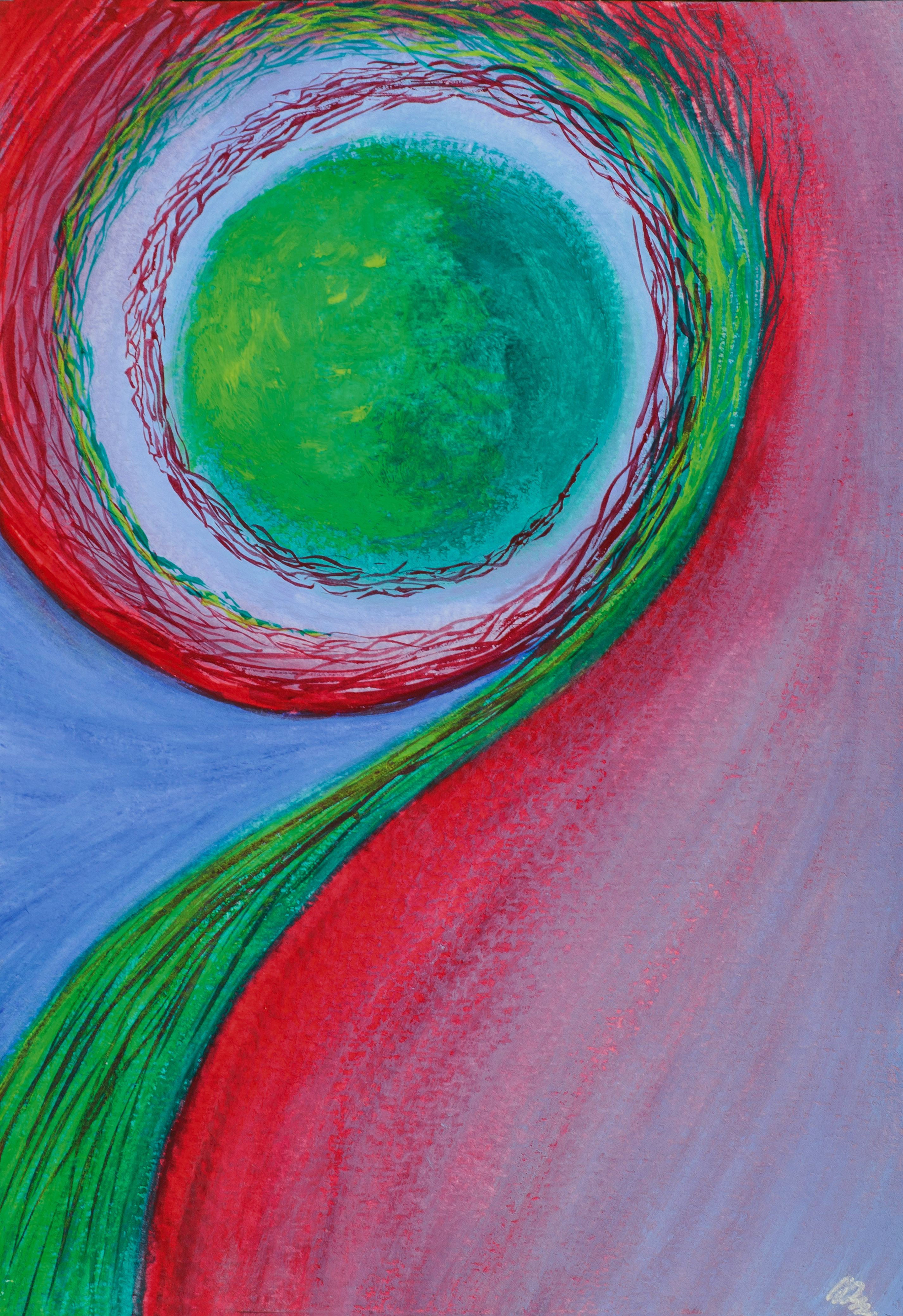 You are currently viewing Pełnia w Rybach | gwasz na papierze | 12,5x18cm