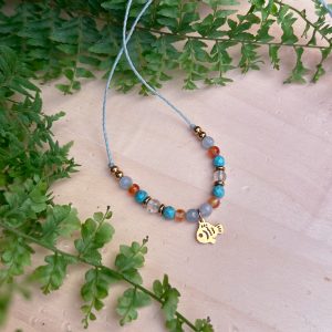 Morski naszyjnik choker z rybką