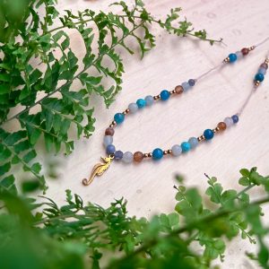 Morski naszyjnik choker z konikiem morskim