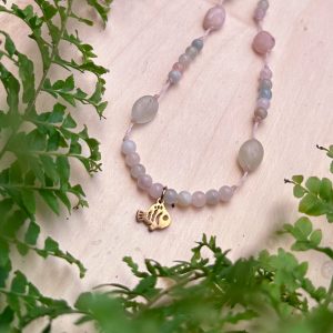 Morski naszyjnik choker z rybką i morganitem